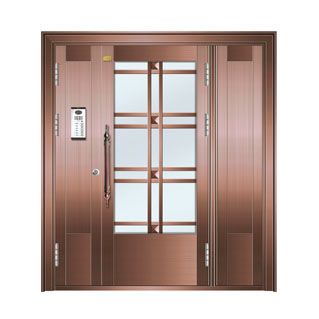 Science and technology door copper floor