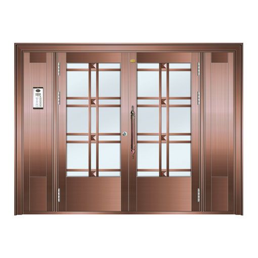 Science and technology door copper floor