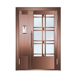 Science and technology door copper floor